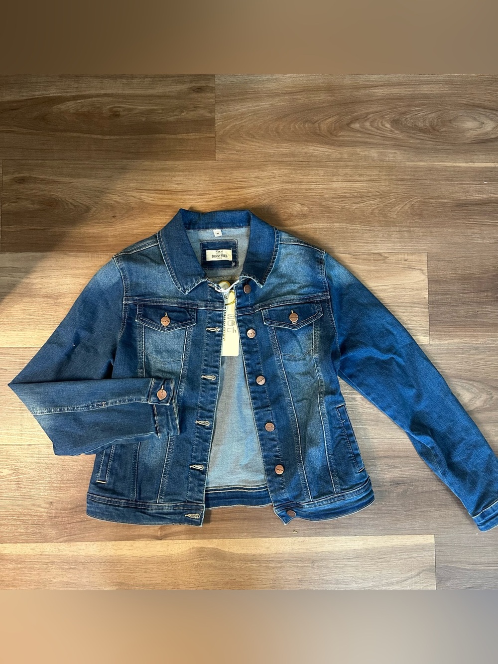 Classic Denim Jacket - Medium Blue skinny fries
